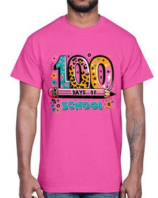 one hundred days of school lighting 573#- one hundred days- Cotton Tee