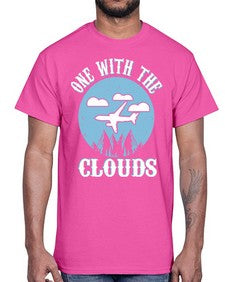 one with the clouds  34#- airplane- Cotton Tee