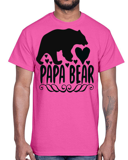 papa bear 203#- bears - animals- Cotton Tee