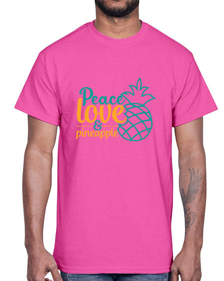 peace love pineapple Style 82#- summer- Cotton Tee
