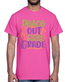 peace out first grade 624#- first grade- Cotton Tee