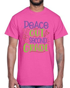 peace out second grade 640#- second grade- Cotton Tee