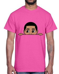 peekaboo boy 17#- black boys or men- Cotton Tee