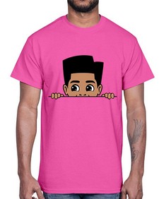peekaboo boy 18#- black boys or men- Cotton Tee