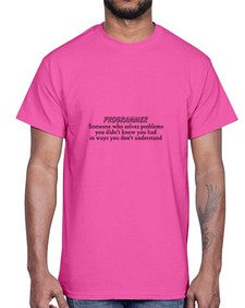 programmer some one who solves problems 2#- computer- Cotton Tee