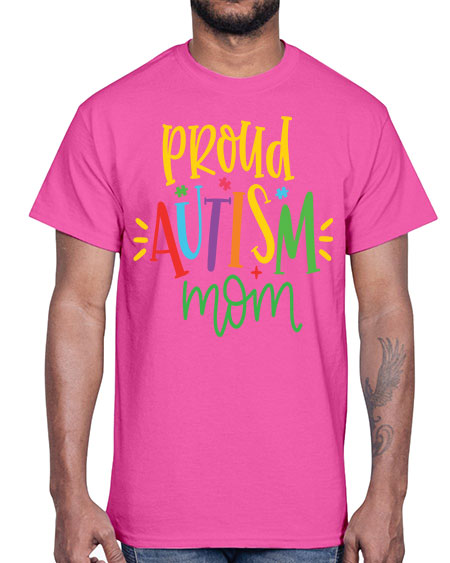proud autism mom Style 35#- autism- Cotton Tee