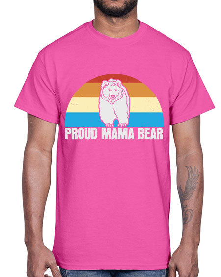 proud mama bear 237#- bears - animals- Cotton Tee