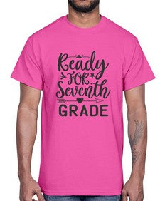 ready for seventh grade 707#- seventh grade- Cotton Tee