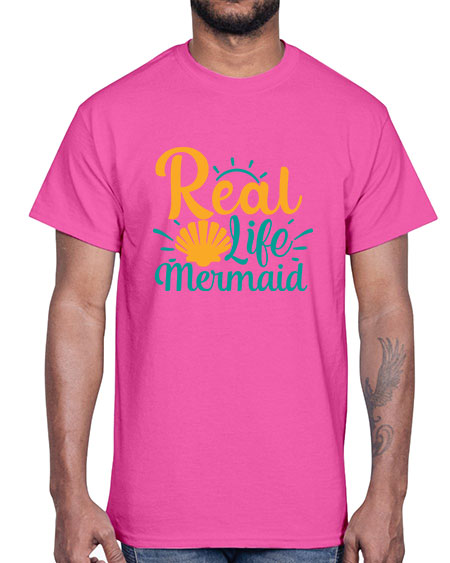 real life mermaid Style 79#- summer- Cotton Tee