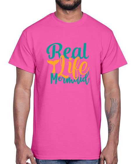 real life mermaid Style 80#- summer- Cotton Tee
