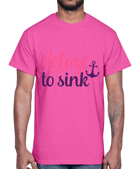 refuse to sink Style 4#- breast cancer- Cotton Tee