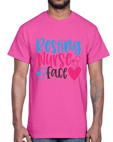 resting nurse face Style 1354#- nurse- Cotton Tee