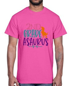 second grade asaurus 808#- second grade- Cotton Tee