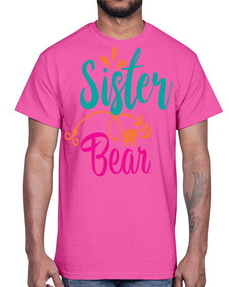sister bear 255#- bears - animals- Cotton Tee