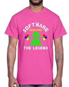 software developer the legend 16#- computer- Cotton Tee