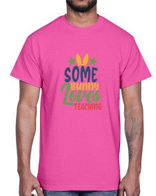 some bunny loves teaching Style 359#- teacher- Cotton Tee