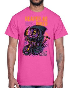 source reaper as biker 1102#- art pop art- Cotton Tee