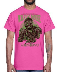 source walking zombie 1103#- art pop art- Cotton Tee