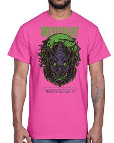 source wolves night 1104#- art pop art- Cotton Tee