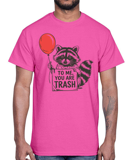 stay trashy with texture 65#- raccoon- Cotton Tee