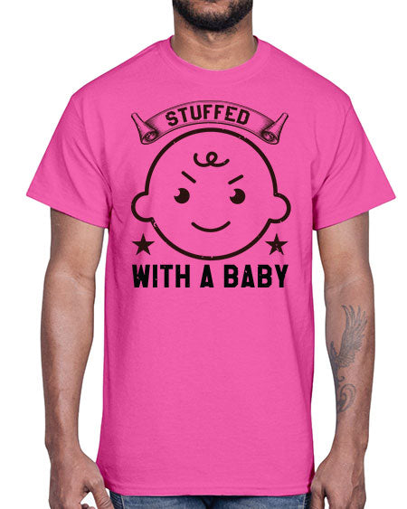 stuffed with a baby Style 210#- baby shower- Cotton Tee