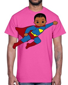 super kid 1#- black boys or men- Cotton Tee