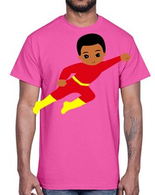 super kid 4#- black boys or men- Cotton Tee