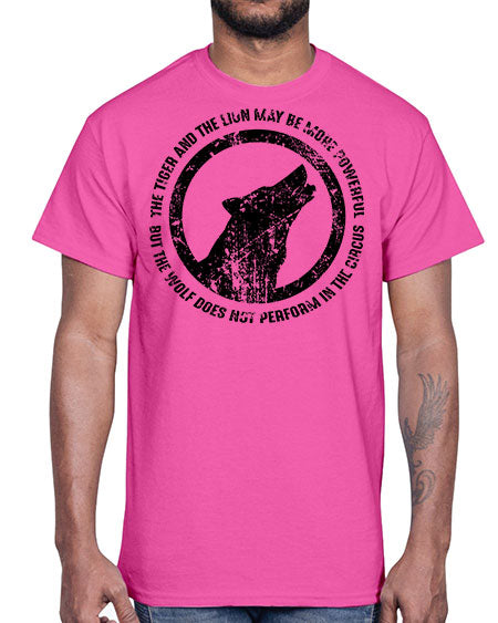 the tiger and the lion may be more powerful- wolf- Cotton Tee