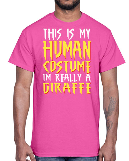 this is my human costume im really a giraffe- giraffee- Cotton Tee