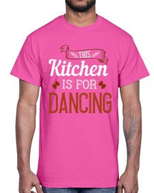 this kitchen is for dancing 433#- cooking- Cotton Tee