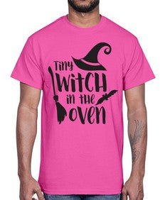 tiny witch in the oven 18#- witch- Cotton Tee