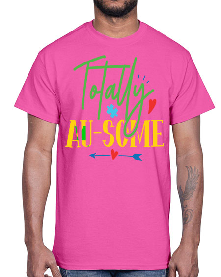 totally ausome Style 1#- autism- Cotton Tee