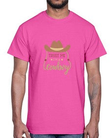 trust me im a cowboy 1191#- western- Cotton Tee
