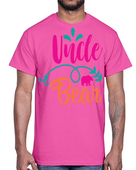 uncle bear 283#- bears - animals- Cotton Tee