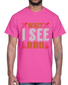 wait i see bbq 457#- bbq- Cotton Tee