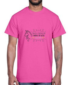 when i grow up i want to be a unicorn 554#- unicorn- Cotton Tee
