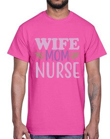 wife mom nurse 1641#- nurse- Cotton Tee