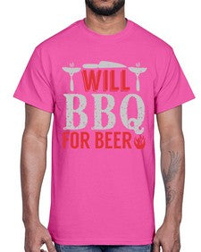 will bbq for beer 475#- bbq- Cotton Tee