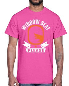 window seat please  51#- airplane- Cotton Tee