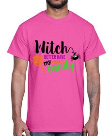 witchbetterhavecandy 12#- witch- Cotton Tee