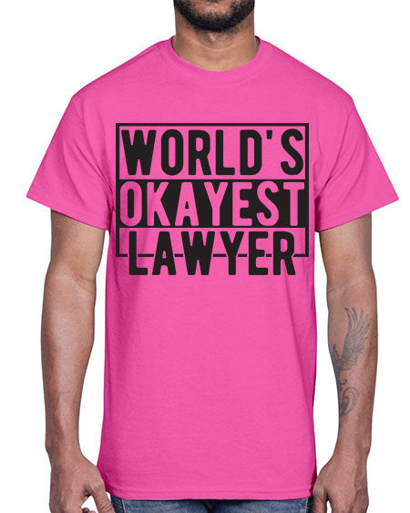 worlds okayest lawyer 1662#- lawyer- Cotton Tee