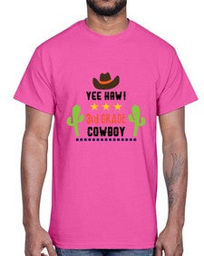 yee haa cowboy rd grade 1258#- western- Cotton Tee
