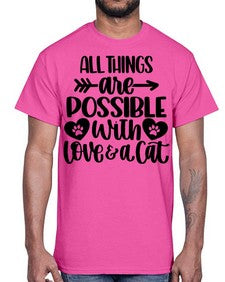 All Things Are Possible Style 75#- cats- Cotton Tee