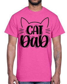 Cat Dad Style 81#- cats- Cotton Tee