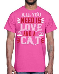 all you need is love Style 27#- cats- Cotton Tee
