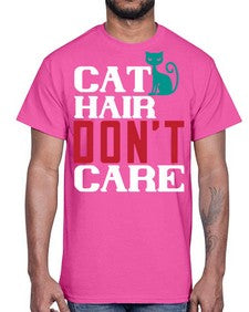 cat hair dont care o Style 29#- cats- Cotton Tee