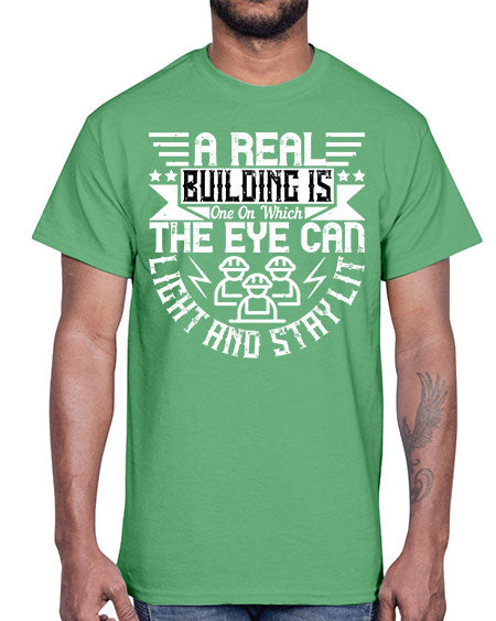 A real building is one on which the eye can light and stay lit Style 22#- architect- Cotton Tee