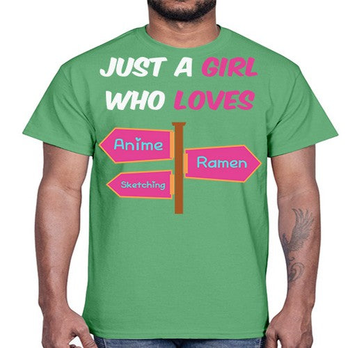 AGirl Who Love Anime Ramen Anime 189#- anime- Cotton Tee