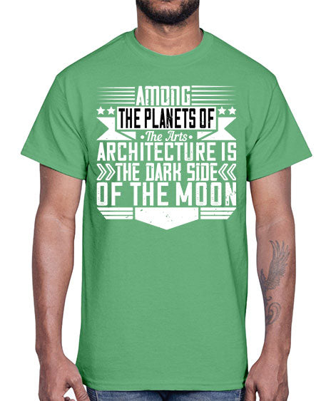 Among the planets of the arts architecture is the dark side of the moon Style 43#- architect- Cotton Tee