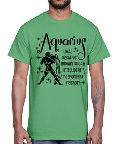 Aquarius 64#- aquarius- Cotton Tee